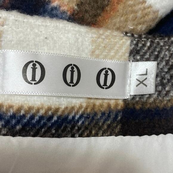 IDEALSANXUN Multicolor Wool Plaid Checkered Mini Straight Pencil Skirt Size XL - Picture 4 of 5